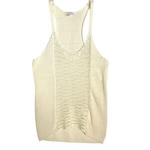 GAP Cream Crochet Knit Tank Top Women’s Large